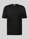 DRYKORN T-shirt met geribde ronde hals, model 'GILBERD' Zwart