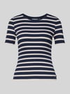 Tom Tailor Denim Slim Fit T-shirt van katoenmix Donkerblauw gemêleerd