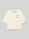 Champion T-Shirt mit Logo-Print Sand