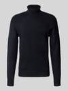 Casual Friday Strickpullover mit Rollkragen Modell 'HEINE' Dunkelblau