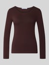 ZABAIONE Longsleeve mit Rundhalsausschnitt Dunkelbraun