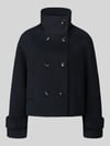 Jake*s Casual Regular Fit Kurzmantel mit Viskose-Woll-Anteil Dunkelblau
