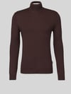 ONLY & SONS Regular Fit Rollkragenpullover aus Viskose-Mix Modell 'WYLER' Schoko