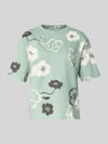 Jake*s Studio Woman T-shirt in all-over look met ronde hals Lindegroen