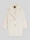 BOSS Orange Regular Fit Teddy-Mantel mit großen Taschen Modell 'CATEDY' Weiss