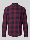 JACK & JONES Freizeithemd mit Knopfleiste Modell 'GINGHAM' Dunkelrot
