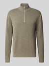 ONLY & SONS troyer o kroju regular fit z czystej bawełny model 'TING' Oliwkowy