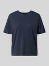 Selected boxy fit T-shirt van katoen- en viscosemix model 'ESSENTIAL' Donkerblauw