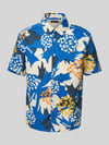Napapijri Slim fit vrijetijdsoverhemd met logostitching Blauw