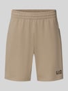 EA7 Emporio Armani Shorts mit elastischem Bund und Logo Beige