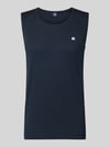 LERROS Tanktop mit Rundhalsausschnitt und Logo-Print Marine