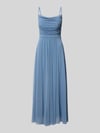 TROYDEN COLLECTION Cocktailkleid mit Drapierungen Hellblau