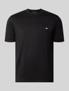Emporio Armani T-Shirt aus Lyocell-Mix mit Label-Stitching Black