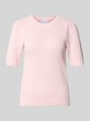 VILA Slim Fit T-Shirt in Strick-Optik Modell 'Vidalo' Hellrosa