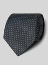 BOSS Stropdas van pure zijde met all-over motief model 'ONE' Marineblauw