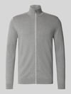 Selected Regular fit gebreid jack van puur katoen, model 'BERG' Middengrijs