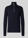 Selected Regular fit schipperstrui van puur katoen, model 'DANE' Donkerblauw