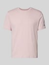 Champion T-Shirt mit Label-Stitchings und Rundhalsausschnitt Altrosa