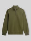 Tommy Hilfiger Regular Fit Troyer aus Baumwoll-Mix Oliv