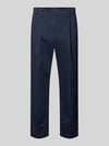 ARMEDANGELS Regular Fit Chino aus Baumwoll-Mix Modell 'TAAMIR PLEATED' Marine