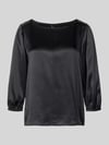 Marc Cain Shirtblouse van zijde met 3/4-mouw Zwart