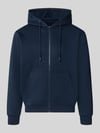 JACK & JONES Regular Fit Sweatjacke aus Baumwoll-Mix Modell 'BRADLEY' Dunkelblau