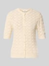 Selected Regular Fit Strickjacke aus reiner Baumwolle Modell 'SOFIA' Offwhite