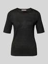 Christian Berg Woman Selection Strickpullover mit gerippten Abschlüssen Black