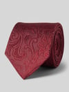 OLYMP Zijden stropdas met motiefstitching Bordeaux