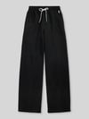 Polo Ralph Lauren Wide Leg Sweathose aus Baumwoll-Mix mit Logo-Stitching Black