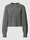 Filippa K Gebreide pullover met structuurmotief Middengrijs