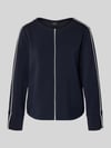 s.Oliver BLACK LABEL Regular Fit Sweatshirt mit Kontrastnähten Marine