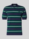 REVIEW Slim Fit Poloshirt aus Viskose-Mix Marine
