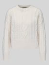 Weekend Max Mara Regular Fit Pullover aus reiner Schurwolle Modell 'ALBEN' Offwhite