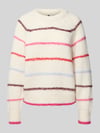 PIECES Regular Fit Strickpullover mit Raglanärmeln Modell 'NELIA' Offwhite