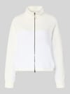 Marc Cain Regular fit sweatjack met gebreid detail Offwhite