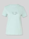 Tom Tailor regular fit T-shirt met logoprint Mintgroen