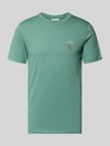 Lindbergh T-Shirt mit Stitching und Rundhalsausschnitt Dunkelgruen