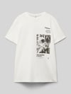ONLY Regular Fit T-Shirt aus reiner Baumwolle Modell 'PERNILLE' Weiss