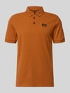 PME Legend Slim Fit Poloshirt mit Logo-Patch Orange