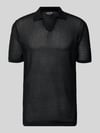 Antony Morato slim fit poloshirt met V-hals Zwart