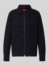 HUGO Kurtka overjacket z mieszanki bawełny Mondall w kroju regular fit „ESELIO” Czarny