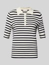 Christian Berg Woman Poloshirt aus Viskose-Mix Offwhite