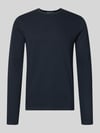 Lindbergh Regular Fit Longsleeve aus reiner Baumwolle Modell 'Basic' Dunkelblau