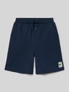 s.Oliver RED LABEL regular fit sweatshorts van katoenmix Marineblauw