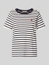 Smith and Soul T-shirt met ronde hals en stiksels Marineblauw