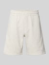 PEGADOR Regular Fit Sweatshorts mit Logo-Stitching Hellgrau Melange