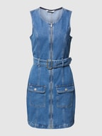 new design women dress Blue Blockprinted Shift Size:large midi G24 10577629