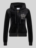 Juicy Couture Sweatjack met capuchon, model 'MADISON' in zwart