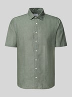 DEMEANOR Herenhemd met lange mouwen, stretch, slim fit, vrijetijdshemd, businesshemd, strijkvrij, M